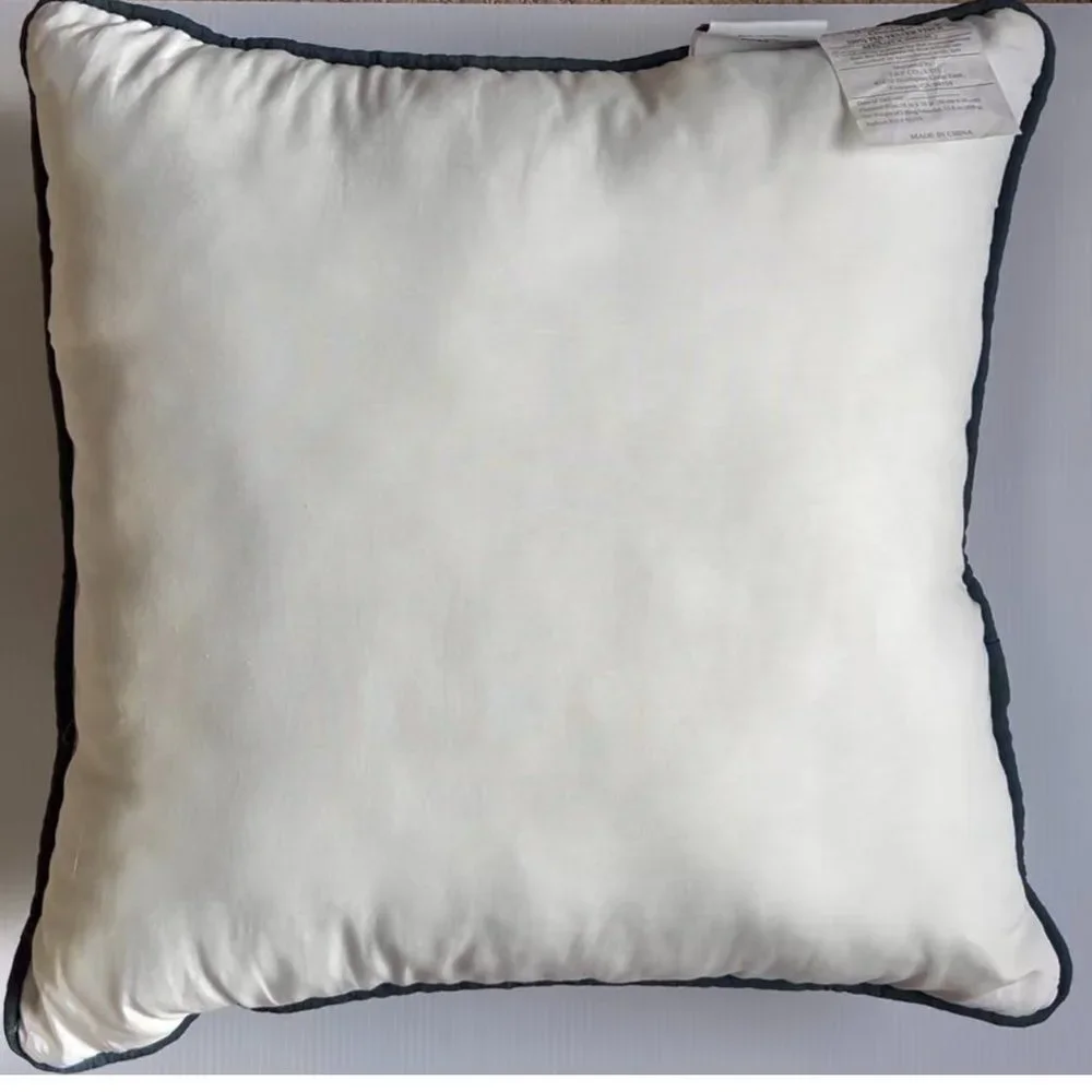 NAVY BEIGE “STITCH” ACCENT PILLOW